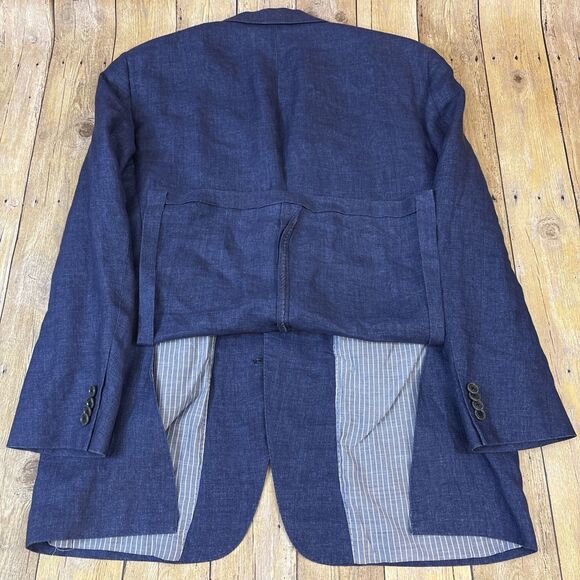 Hart Schaffner Marx Unstructured Blazer Linen Cotton Blend 42R - Picture 3 of 9